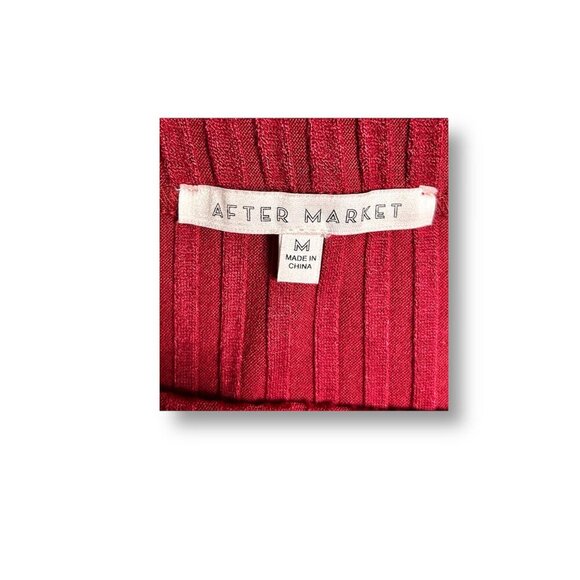 Anthropologie After Market M Burgundy Pleated Midi Skirt Academia Office Retro - Picture 6 of 8